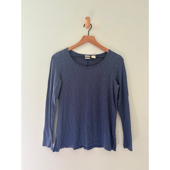 St. Tropez West Blue Modal Long Sleeve Scoop Neck Top Medium Casual - Picture 1 of 7